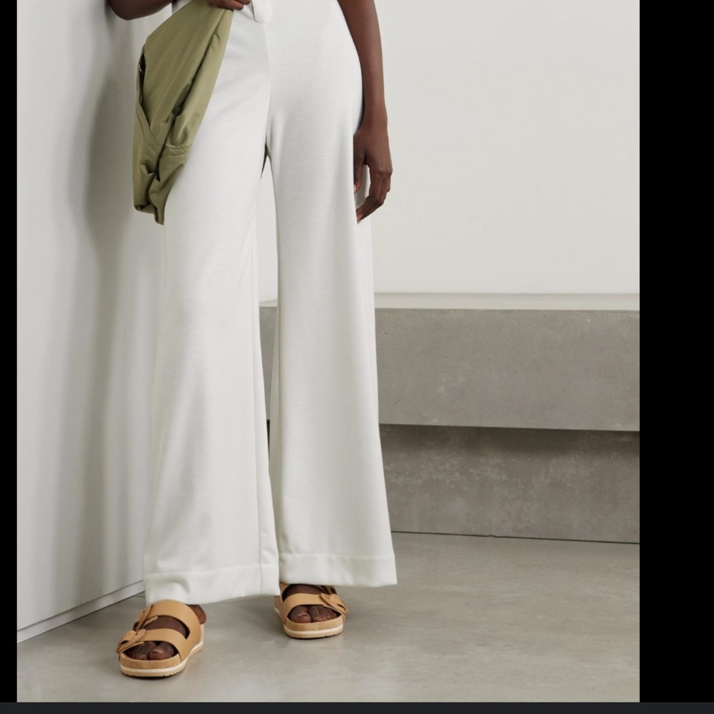 NWT Suzie Kondi High Waist Boot Cut Ponte Pants in Ivory